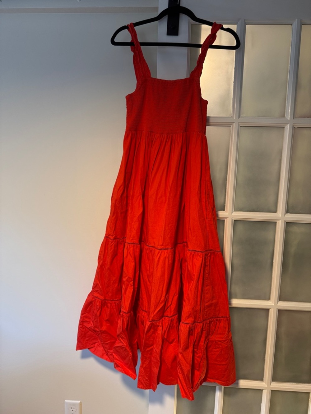 Red Tiered Maxi Dress - Women